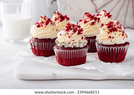 Similar – Image, Stock Photo Red velvet cake with candles