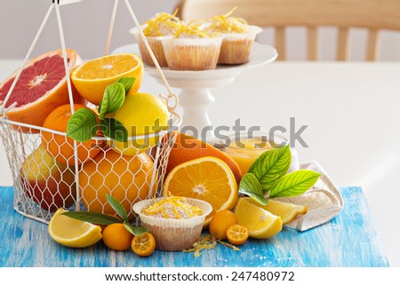 Baking with citrus fruits victoria sponge cake
