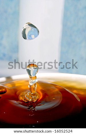 Here are drops of water, rest is a play with background and light. The background is a coffee.