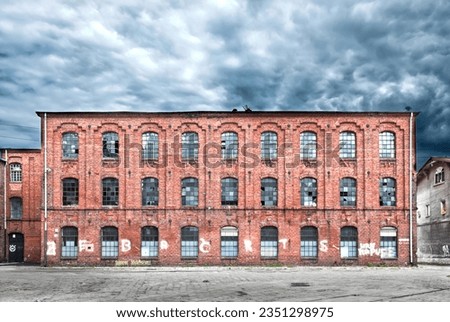 Similar – Image, Stock Photo In an old abandoned school, the photoline watched the fading light and decided to leave the building again.