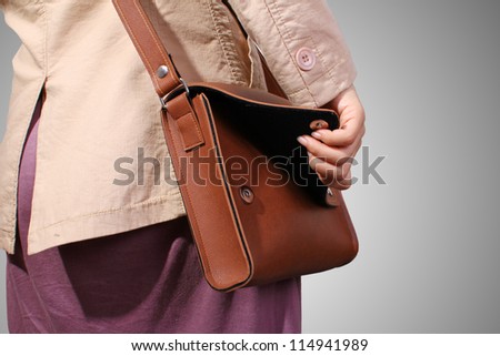 Business woman with female bag