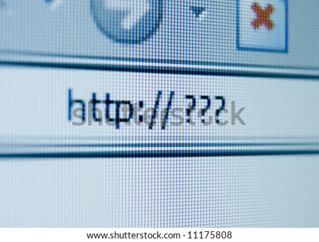 Screen shot of a Internet browser window address box with question marks