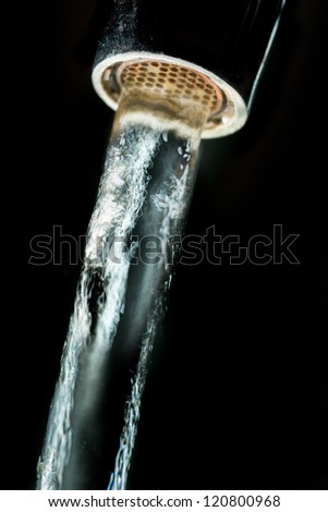 Water tap macro with running water