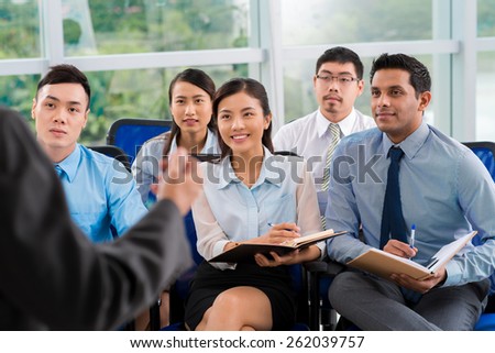 Students listening to teacher