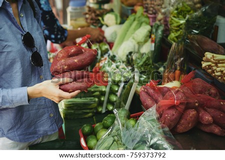 Similar – Image, Stock Photo Woman buying sweets in cupcakery