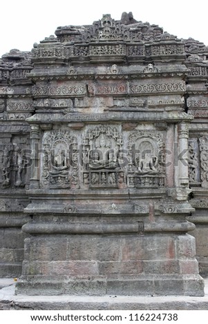 CHAMPANER PAVAGADH, GUJARAT, INDIA-OCT. 2:Sculpture of Hindu deities at Lakulisa Temple on October 2, 2012 in Champaner Pavagadh, India.The temple is a UNESCO World Heritage site built in 10th century