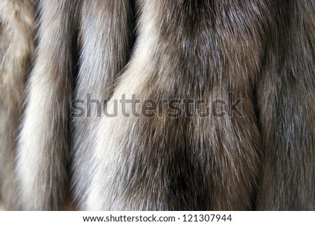 Products from natural fur of a sable and a mink