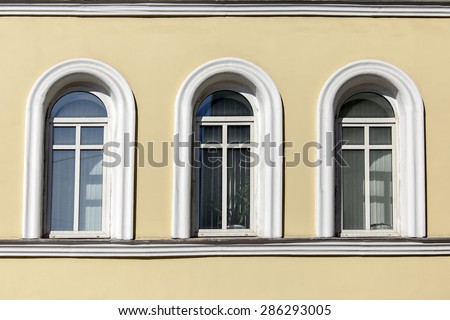 MOSCOW, RUSSIA, on APRIL 12, 2015. Architectural fragment of the typical Moscow city estate of the XIX century