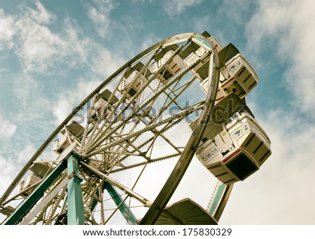 Retro filter Ferris Wheel at a carnival