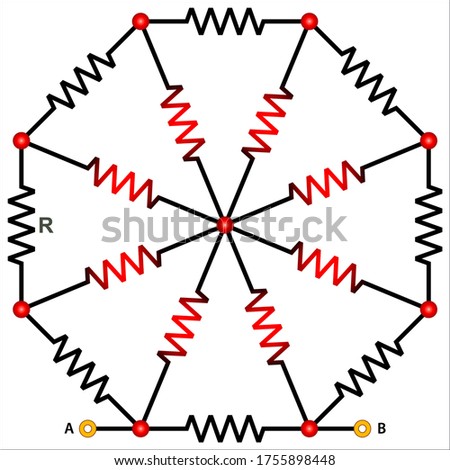 The equivalent resistance of the octagonal network