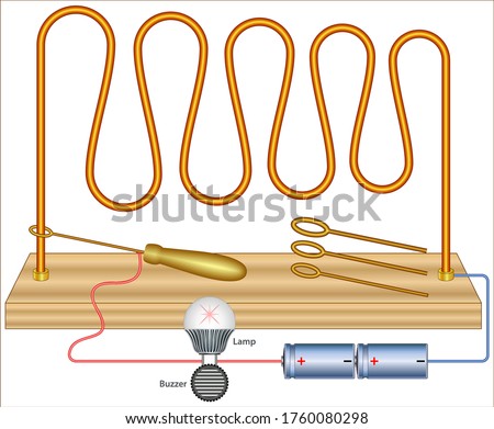 Buzz Wire is a steady hand game that is well known to many as a table top amusement. (Test of nerves and coordination)