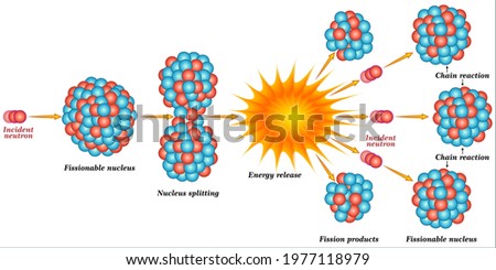 Nuclear Fission is a nuclear reaction or a radioactive decay process in which the nucleus of an atom splits into two or more smaller,