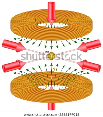 A magneto-optical trap (MOT) is an apparatus which uses laser cooling and a spatially-varying magnetic field to create a trap which can produce samples of cold, trapped, neutral atoms.