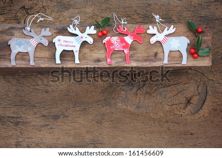 Elk christmas greeting card