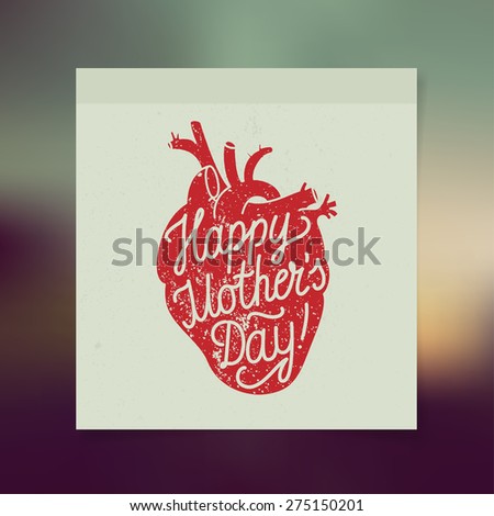 happy mother day sticker. holiday sign. vector illustration