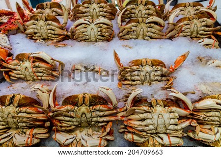Fresh Crab Being Sold at the Open Public Market