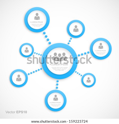 Abstract network with circles.