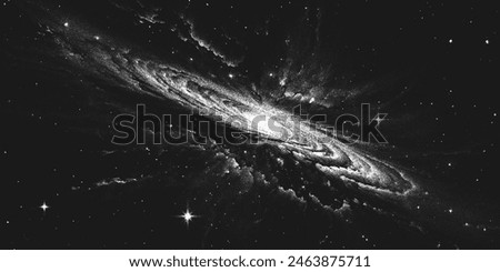 Similar – Image, Stock Photo Milky Way Galaxy In Night Starry Sky Above Tree In Summer Forest. Glowing Stars Above Landscape. View From Europe