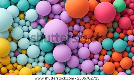 Similar – Image, Stock Photo Many rainbow candies random bright and sugary background. Colorful sprinkles. Decoration for cake and bakery.