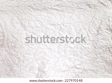 White paper wrinkled paper texture or background