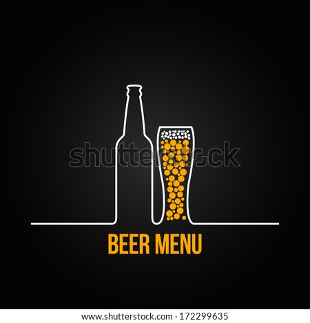 beer bottle glass deign background