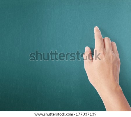 male hand touching virtual screen