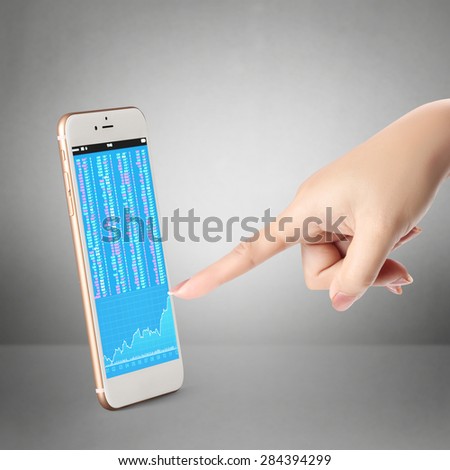 Modern mobile phone in the hand