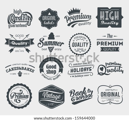 Vector Vintage Premium Quality Labels and Stickers | Download Free ...