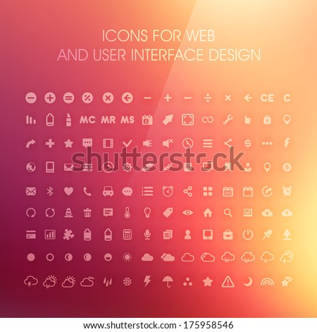 Set of icons for web and user interface design