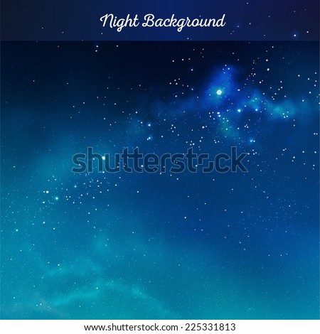 Vector night sky background