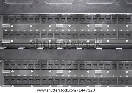 Networking patch panel (without patch cords)