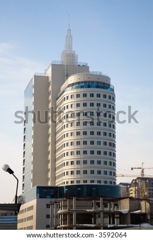 Modern office buildings. Astana, capital of Kazakhstan Republic, march 2007