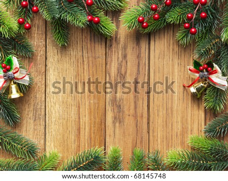 Christmas fir tree with christmas decoration