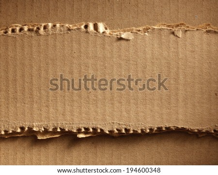 Corrugated cardboard as a background
