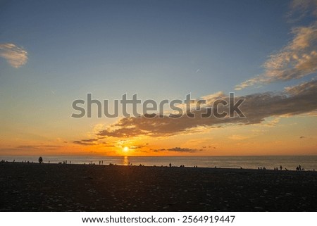 Similar – Image, Stock Photo Spectacular sundown over sea on tropical beach