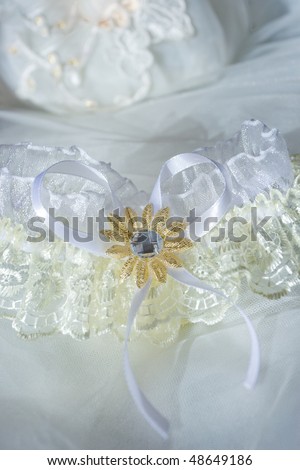 Wedding garter of the bride