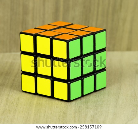 SPENCER , WISCONSIN,  February, 28, 2015   Rubik\'s Cube. Rubik\'s Cube is a 3-D combination puzzle invented in 1974
