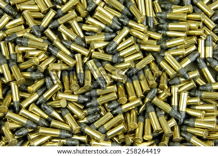 SPENCER , WISCONSIN, March, 6, 2015  Several Winchester Bullets make a Bullets background. Winchester was founded in 1866