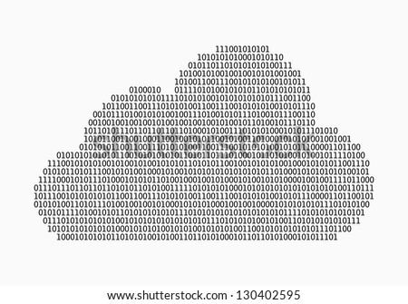 Cloud computing made with binary code concept