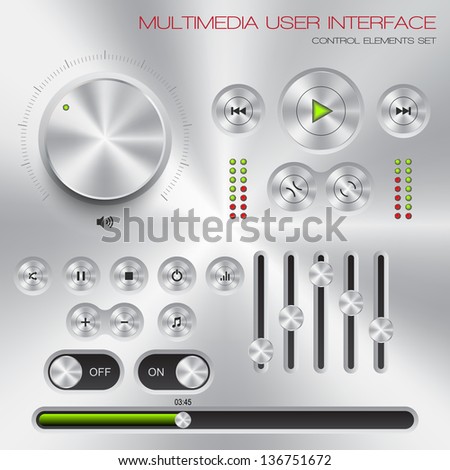 Multimedia user interface set - graphic design element