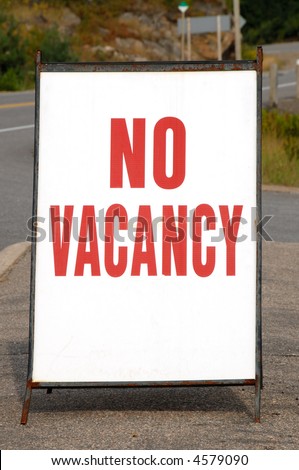 No Vacancy Sign