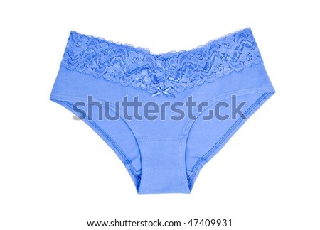 Blue Cotton Panties On White Background Stock Photo 47409931 : Shutterstock