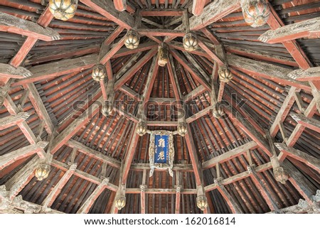 Ceiling of an Ancient Chinese Buddhist Temple