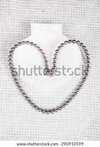 String of Black Pearl Necklace