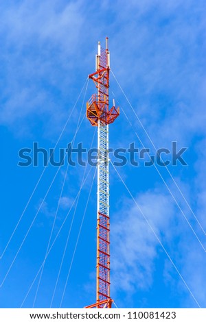 Stanchion.Phone tower signals.