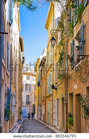 Similar – Image, Stock Photo Marseille / Old Town