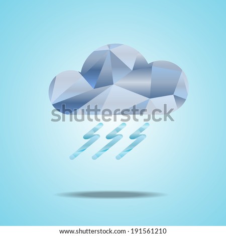 Geometric thunderstorm icon background..Vector EPS 10.