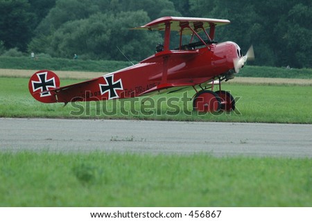 historic plane, red baron replica