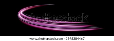 Vector illustration of a bright half ring of pink color.