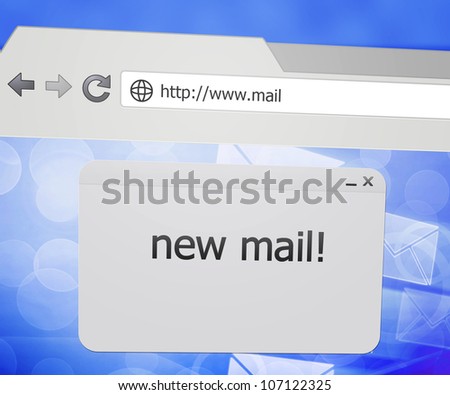 New Mail Pop-up Window in Web Browser